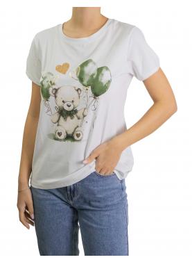 t shirt con orsacchiotto e palloncini 